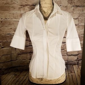 WHBM Fitted Button Down Blouse